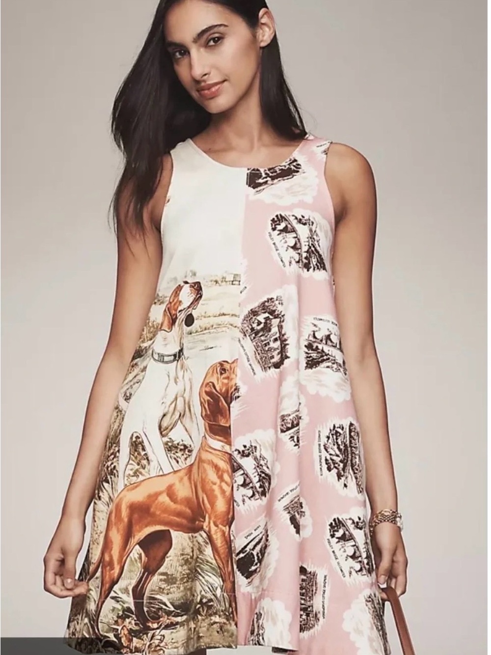 Anthropologie Maeve Keiko Dog Motif Dress - Picture 3 of 14